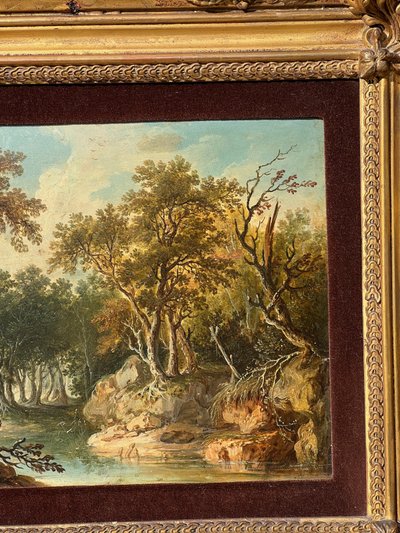 Scena pastorale, Olio su tavola, XVIII secolo