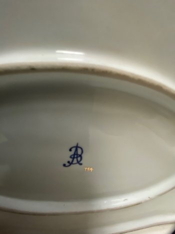 Very large German porcelain box