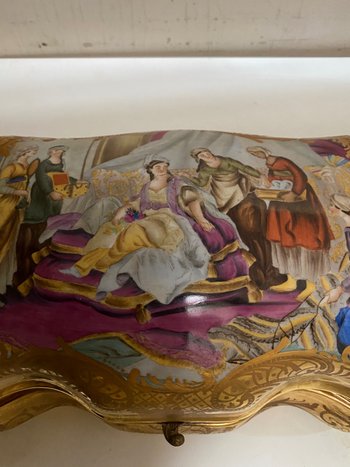Very large German porcelain box