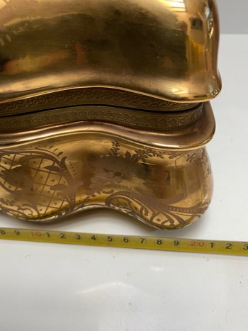 Very large German porcelain box