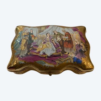 Very large German porcelain box