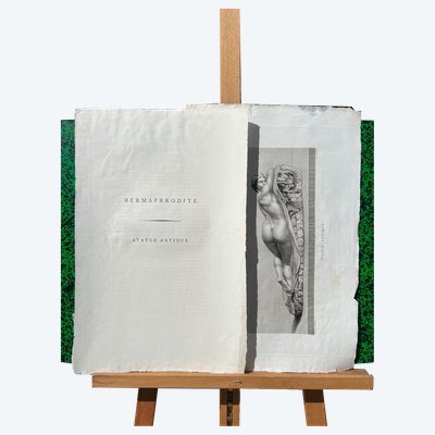  Vellum engraving, Ancient Hermaphrodite, Galleria di Firenze