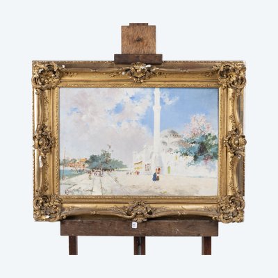 Manuel Orazi (1860-1934), Pair of Istambul landscapes, 20th century