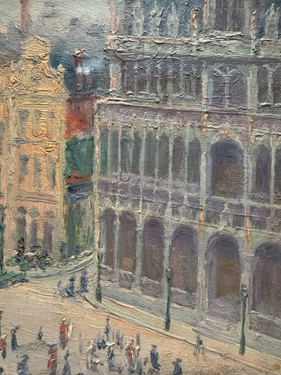A. Hermans (XIX-XX) - Bruxelles, Grand-Place, 1910 circa