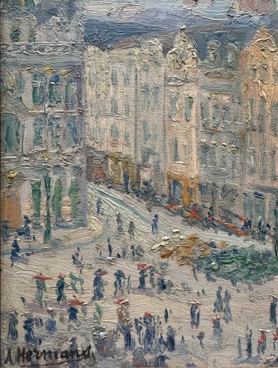 A. Hermans (XIX-XX) - Bruxelles, Grand-Place, 1910 circa