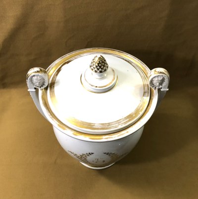 Antico dispenser in porcellana EMPIRE PARIS del XIX secolo