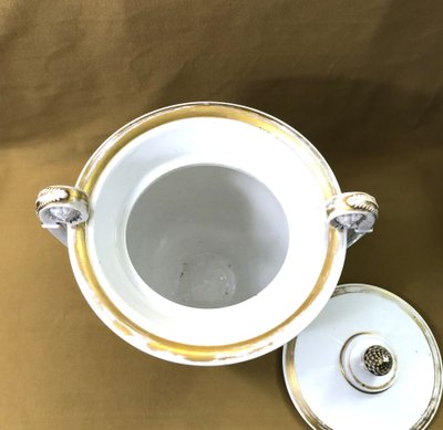 Antico dispenser in porcellana EMPIRE PARIS del XIX secolo