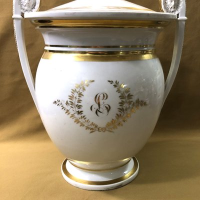 Antico dispenser in porcellana EMPIRE PARIS del XIX secolo