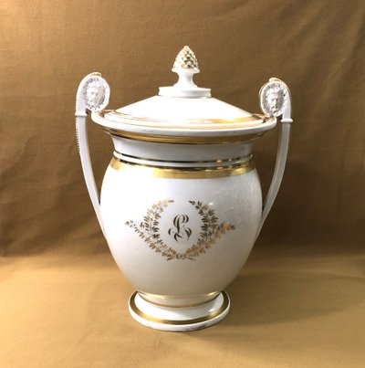 Antico dispenser in porcellana EMPIRE PARIS del XIX secolo