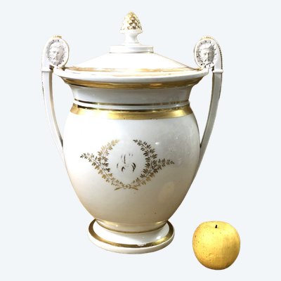 Antico dispenser in porcellana EMPIRE PARIS del XIX secolo