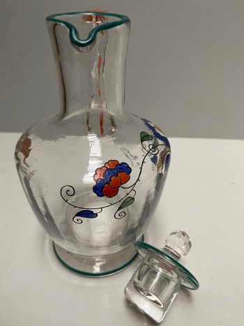 Decanter di cristallo di Sèvres con manico