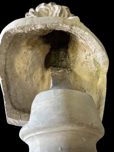 Busto in gesso di Laocoonte da antichi Musei Nazionali Cast Late 19th Century H 66 Cm