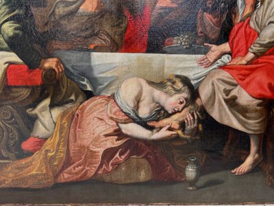 17th century Flemish school Follower of Peter Paul Rubens - The Meal at Simon the Pharisee's House