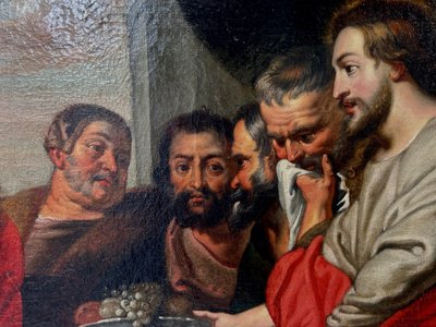 17th century Flemish school Follower of Peter Paul Rubens - The Meal at Simon the Pharisee's House