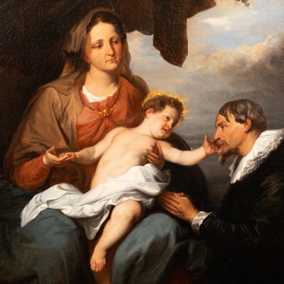Dopo Antoine Van Dyck (1599-1641), La Vergine e il donatore, XIX secolo