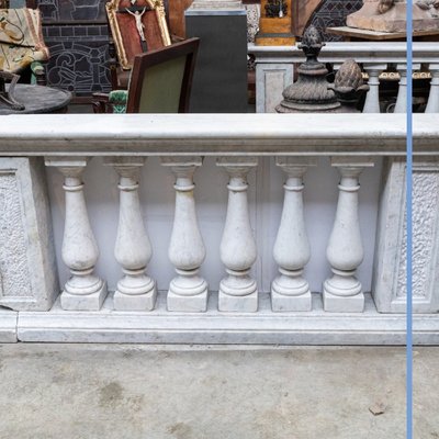 Paar Baluster aus Carrara-Marmor, XIX.