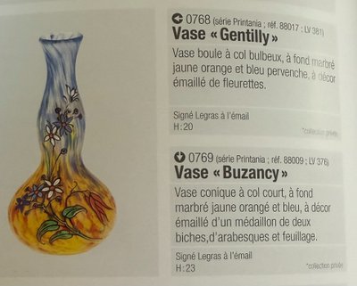 Vaso "Gentilly" della serie Printania di Legras