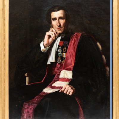 Hippolyte Berteaux (1848-1926), Portrait of a magistrate, oil on canvas, 1877