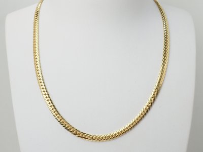 Collier maille anglaise en or jaune
