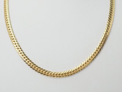Collier maille anglaise en or jaune