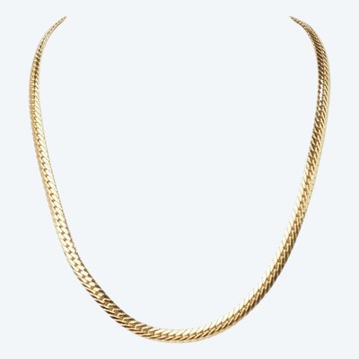 Collier maille anglaise en or jaune