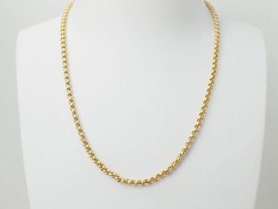 Collier maille jaseron en or jaune