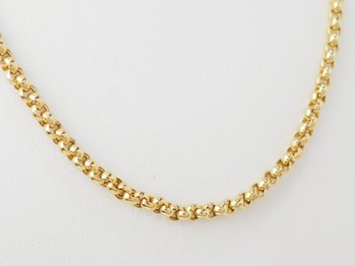 Collier maille jaseron en or jaune