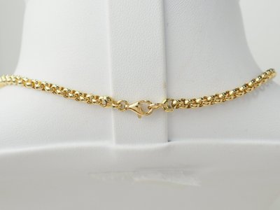 Collier maille jaseron en or jaune