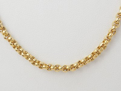 Collier maille jaseron en or jaune