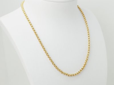Collier maille jaseron en or jaune