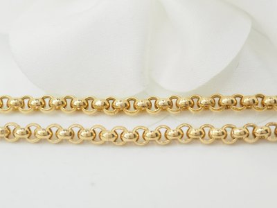 Collier maille jaseron en or jaune