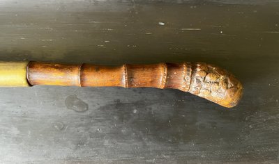 Canne-épée en bambou, lame acier de Solingen, XIXème siècle