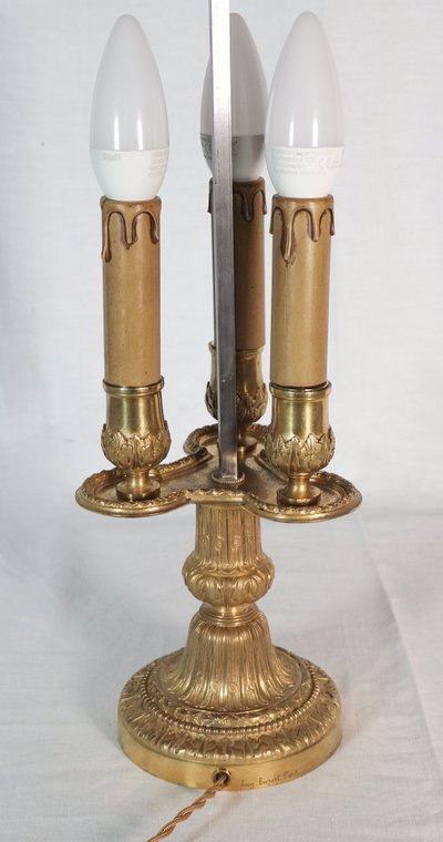 Lampe bouillotte  Eugène Hazart fin du XIXème siècle.