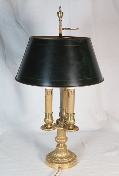 Lampe bouillotte  Eugène Hazart fin du XIXème siècle.