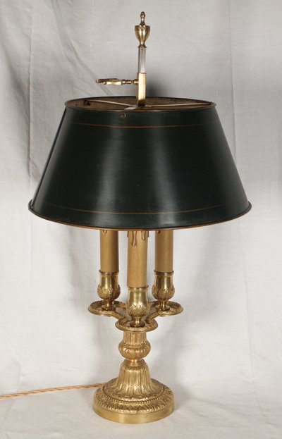 Lampe bouillotte  Eugène Hazart fin du XIXème siècle.