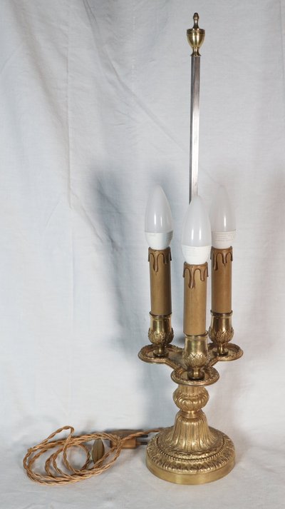 Lampe bouillotte  Eugène Hazart fin du XIXème siècle.