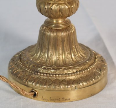 Lampe bouillotte  Eugène Hazart fin du XIXème siècle.