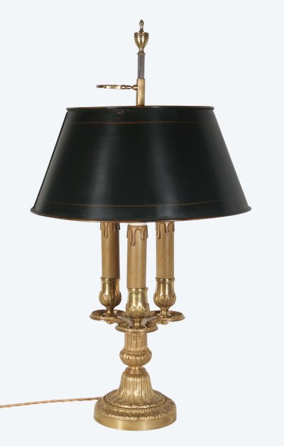 Lampe bouillotte  Eugène Hazart fin du XIXème siècle.