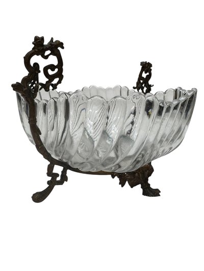 Baccarat - Crystal and bronze centerpiece from the Japanese period