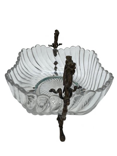 Baccarat - Crystal and bronze centerpiece from the Japanese period