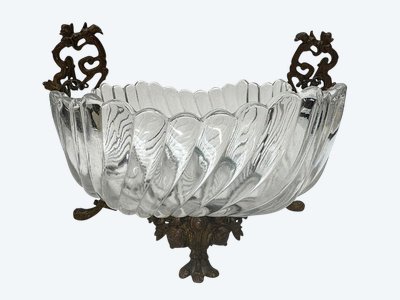 Baccarat - Crystal and bronze centerpiece from the Japanese period