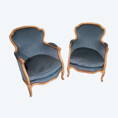 Pair of Louis XV Style Bergères
