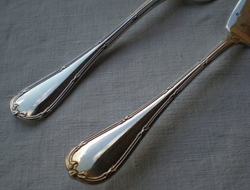 Christofle "Ribbons" fish serving set