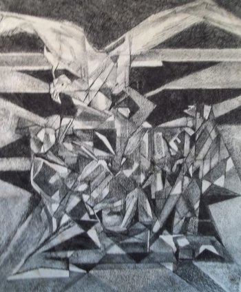 Jacques VILLON (1875-1963).l'aigle quitte Prométhée.