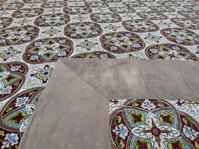 Large Aubusson petit point carpet 465 x 455 cm