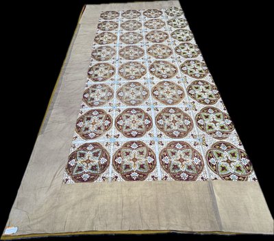 Large Aubusson petit point carpet 465 x 455 cm