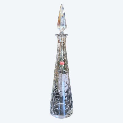 Magnificent Baccarat conical crystal wine decanter