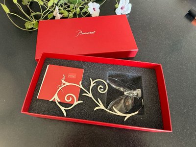 Bellissimo portafoto in cristallo a farfalla firmato Baccarat