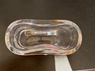Magnificent oblong vase with pâte de verre decoration signed Daum