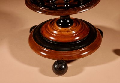 Magnificent walnut and ebony planter, tea/peat bucket.